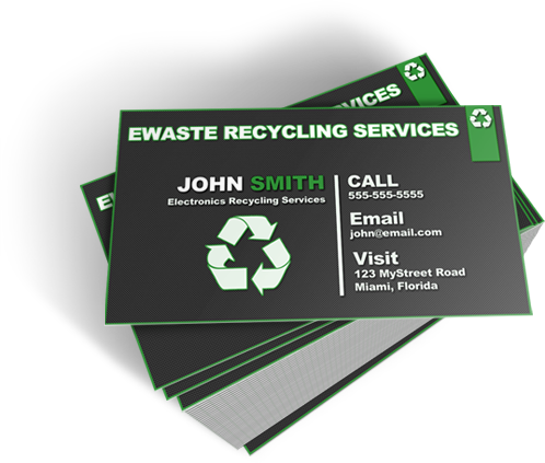 E-Waste Management Business Card Stock Template