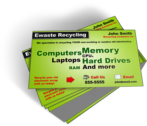 E-Waste Management Business Card Stock Template